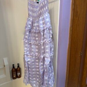 Lulus lavender floral print dress, size medium